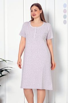 Bawełniana Damska Koszula Nocna Plus Size Christina XL-4XL Kod: 6309