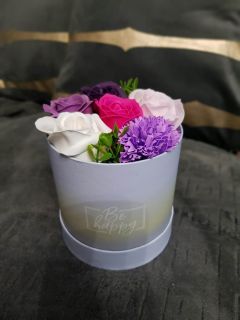 Flower box pachnący mydlany bukiet kwiatowy kod: 2500
