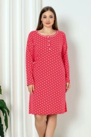 Bawełniana Damska Koszula Nocna Plus Size Christina XL-4XL Kod: 4016-1
