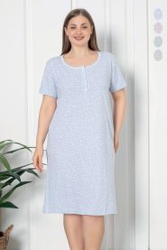 Bawełniana Damska Koszula Nocna Plus Size Christina XL-4XL Kod: 6309-1