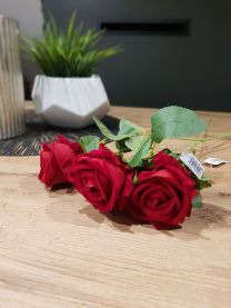 Zamszowa róża - CZERWONA Kod: F0022