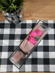 Róża mydlana bukiet LED FUKSJA Kod :4B28-41