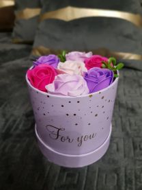 Flower box pachnący mydlany bukiet kwiatowy kod: 2459