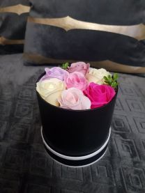 Flower box pachnący mydlany bukiet kwiatowy kod: 2464