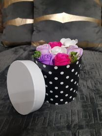 Flower box pachnący mydlany bukiet kwiatowy kod: 2457