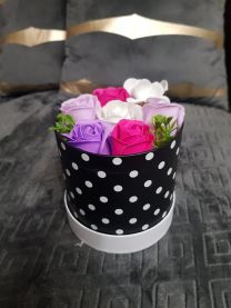 Flower box pachnący mydlany bukiet kwiatowy kod: 2457