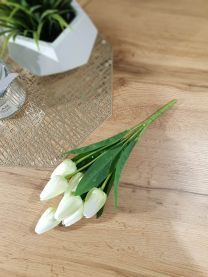 Tulipan bukiet 7 kwiatów BIAŁY 35 cm Kod: SZ-5