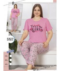 Piżama Damska 100% Bawełna Plus Size Rozmiar: 2XL-4XL Kod: EAD52-50522