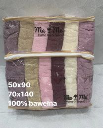 Komplet Ręczników Tureckich Rozmiar: 70x140cm + 50x90cm Kod: 3303