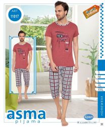 Bawełniana piżama męska Rozmiar: S-2XL Kod: A10-11012
