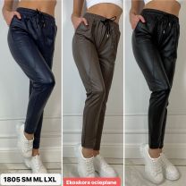 Spodnie Damskie  z Eko Skóry - Ocieplane  Rozmiar:  S/M M/L L/XL 