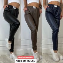 Spodnie Damskie  z Eko Skóry - Ocieplane  Rozmiar:  S/M M/L L/XL 