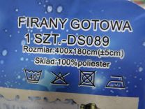 Firana Gotowa 400x180cm Mix kolor DS089/H
