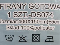 Firana Gotowa 400x150cm Mix kolor DS074/H